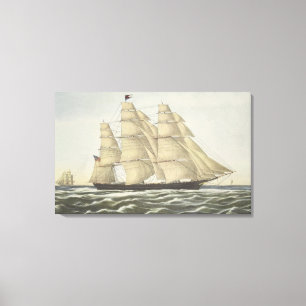 Clipper Ship, Flying Cloud Canvas Afdruk