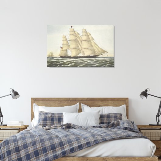 Clipper Ship, Flying Cloud Canvas Afdruk (Insitu (Slaapkamer))