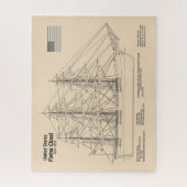 Clipper Ship Flying Cloud - Scheepsblauwdruk SD Legpuzzel (Verticaal)