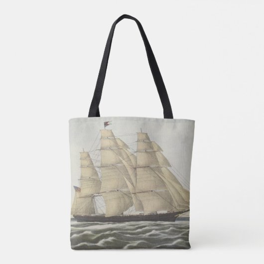 Clipper Ship, Flying Cloud Tote Bag (Achterkant)