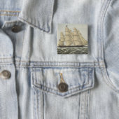 Clipper Ship, Flying Cloud Vierkante Button 5,1 Cm (In situ)