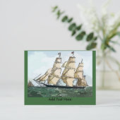 Clipper Ship Kaart voegt tekst toe (Staand voorkant)