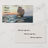 Clipper Ship Ocean Sailing Zeeen Visitekaartjes (Voorkant / Achterkant)