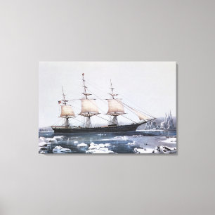 Clipper Ship "Red Jacket" Canvas Afdruk