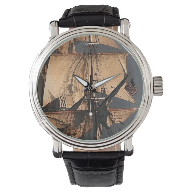 Clipper Ship Rigging Watch Horloge (Voorkant)