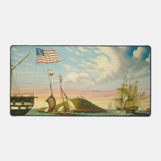 Clipper Ships Boston Harbour 1800 (Recto)