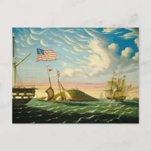 Clipper Ships Boston Harbour 1800s Briefkaart
