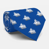 Clipper verzendt op blauw stropdas (Opgerold)