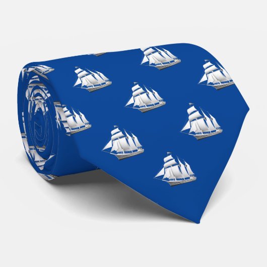 Clipper verzendt op blauw stropdas (Opgerold)