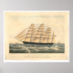 Clipperschip "Grote Republiek" (0398A) Poster