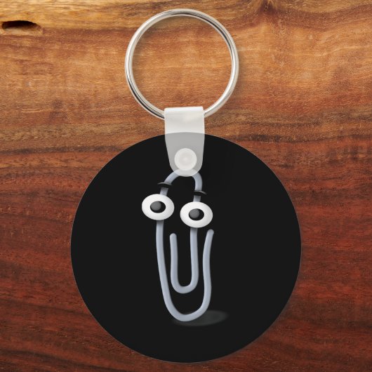 Clippy Paper Clip Funny Meme Page Note Sleutelhanger (Voorkant)
