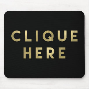 Clique here Black en Faux Gold Muismat