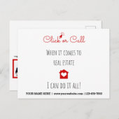 Cliquez ou appelez le marketing par carte postale  (Devant / Derrière)