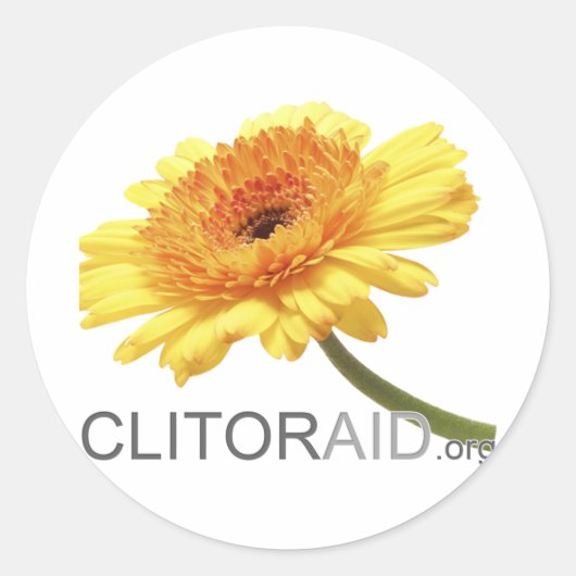 Clitoraid.org Ronde Sticker (Voorkant)