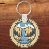 Clity Herfsten State Park Indiana Badge Sleutelhanger (Voorkant)