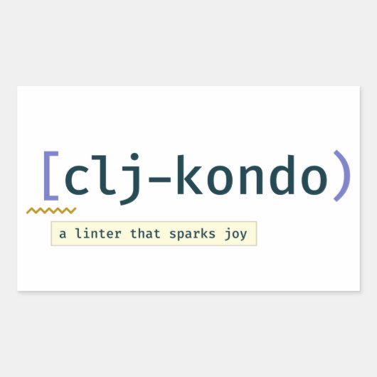 Clj-kondo autocollant (Devant)