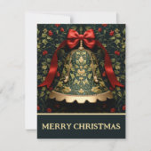 Cloche et vignes - Carte de Noël (Devant)