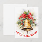 Cloche vintage - Carte de Noël (Devant / Derrière)