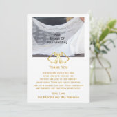 Cloches Cartes de remerciements Mariages Or Et Rub (Debout devant)