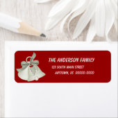 Cloches d'argent sur Étiquette rouge (En situation)