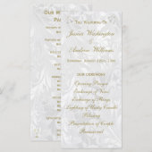 Cloches de mariage et flûtes à champagne Programme (Devant / Derrière)