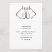 Cloches De Menu Mariage Argent Et Ruban (Dos)