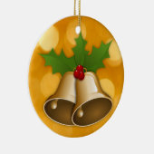 Cloches de Noël d'or et Ornement de Holly (Droite)