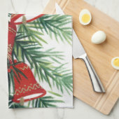 Cloches de Noël Retro Vintage serviette de cuisine (Quart Plié)