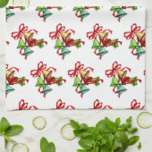 cloches de noël serviette de cuisine (Plié)