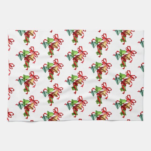 cloches de noël serviette de cuisine (Horizontal)