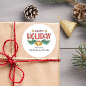 Cloches de vacances classiques & Sticker de nom de