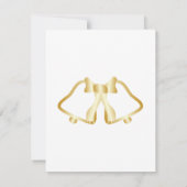 Cloches Et Ruban De Cartes RSVP Gold Wedding (Dos)