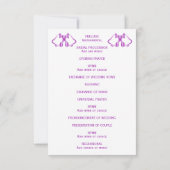 Cloches Et Ruban Du Programme De Mariage Violet (Dos)