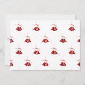 Cloches rouges avec Joyeux Noël carte à plat (Dos)