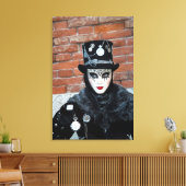 Clock Carnival Costume, Venice Canvas Afdruk (Insitu (Woonkamer))
