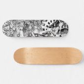 Clock Compass Angel-vlaggen Rozen decanteren skate Skateboard (Horizontaal)