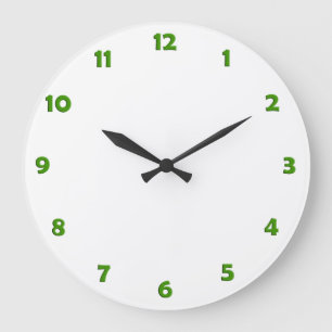 Clock Face Numbers - groen Grote Klok