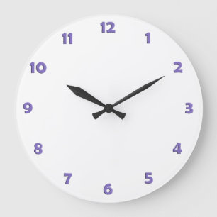Clock Face Numbers - lichtviolet Grote Klok