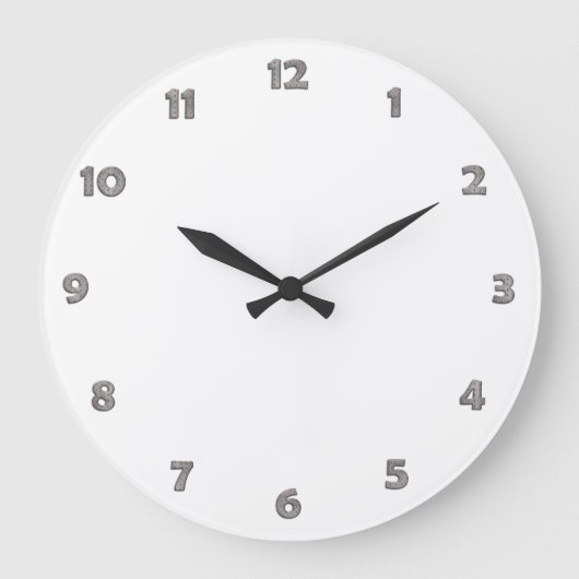 Clock Face Numbers - metaalstijl voor uw ontwerp Grote Klok (Voorkant)