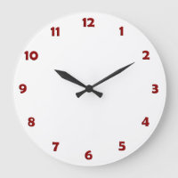 Clock Face Numbers - rood