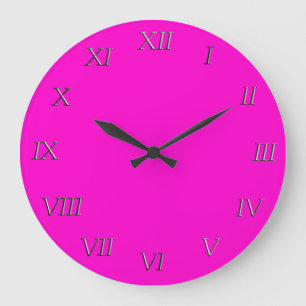 Clock - Metal Roman Numerals Grote Klok
