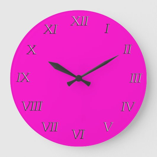 Clock - Metal Roman Numerals Grote Klok (Voorkant)
