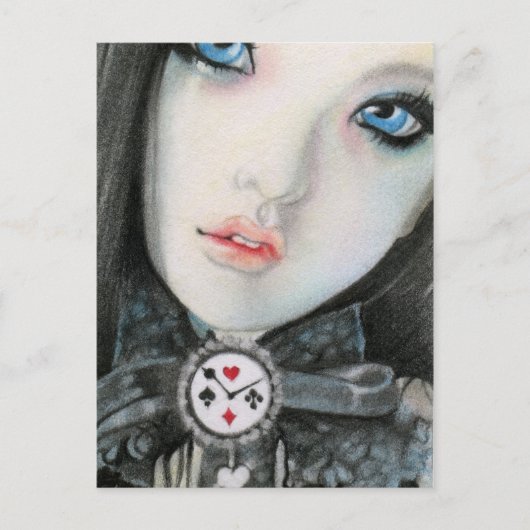 Clock pop face fantasyPostcard Briefkaart (Voorkant)