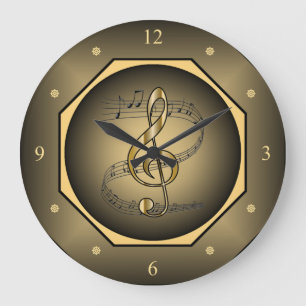 Clock-tagon ~ Musical Scroll ~ G Clef ~ Octagon ~  Grote Klok