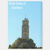 Clock Tower of Arachova Greece Magnet (Recto)