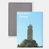 Clock Tower of Arachova Greece Magnet Magneet (Voorkant / Achterkant)
