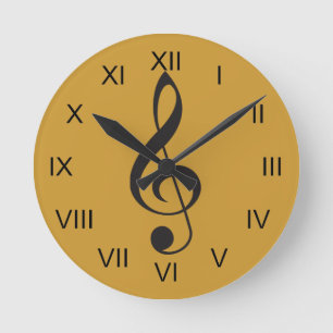 Clock Treble Clef Music Clock Gift Ronde Klok