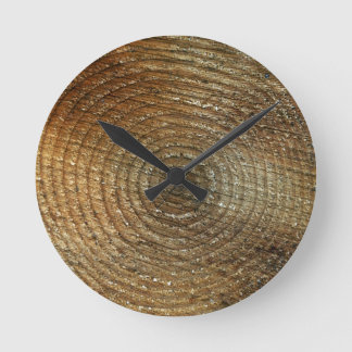 CLOCK-WOOD RONDE KLOK