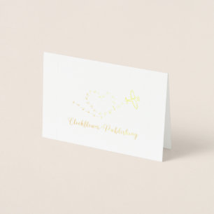 Clockflower Publications gegraveerd mini kaartontw Folie Kaarten