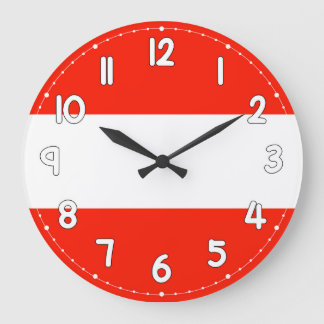 Clocks Austria Country Flag Wall Clock Grote Klok